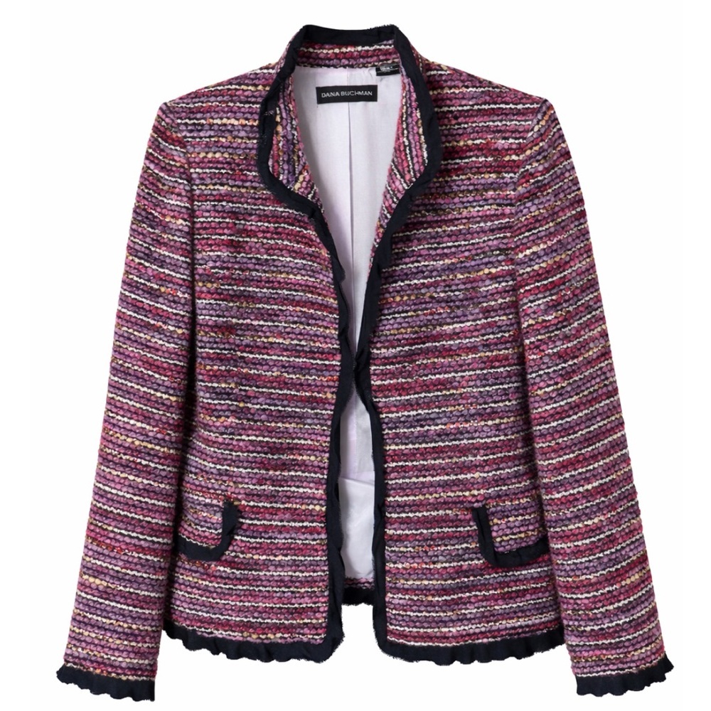 Dana Buchman Colorful Wool Boucle Blazer Jacket